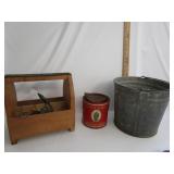 Vtg Carry Box,Prince Albert Tin,Tin Bucket