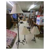 Set of 3 Metal  Lamps