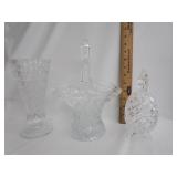 Princess House Vase,Glass Basket,Crystal Pineapple