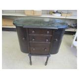1940's Martha Washington Sewing Cabinet W/Glass
