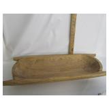 Eurostyle Deep Trencher Rustic Wood Dough Bowl