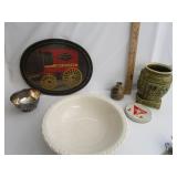 Vintage Items,McCoy Bowl,Metal Tray
