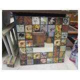 Mosiac Style Framed Mirror 24'x24'