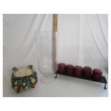 Candle Decor With Very Large Centerpiece Vase