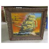 Vintage Signed Oil On Canvas 23'x26'