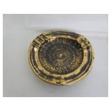 Vtg Stangl Black,Gold Ashtray