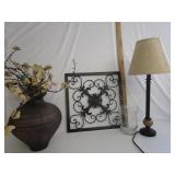 Hm Decor,Vase With Decorative Flowers,Table Lamp