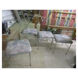 4 Metal Dining Chairs