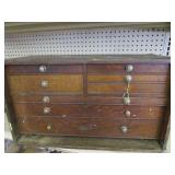 Antique Wood Tool Chest 20'Wx9'Dx12'T
