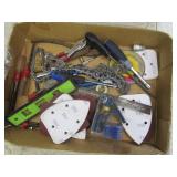 Assorted Tools,Chain,Sandpaper,Ect