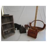Cabin Decor,Log Cabin Bank,Basket,Ect