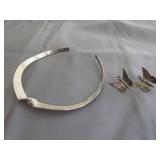 Mexican Sterling Earrings w/Neck Jewlery