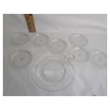 Candlewick Coasters And Plate