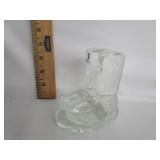 Glass Cowboy Boots Paperweight