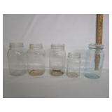 Antique Canning Jars,Lamb,Kerr,Jewel