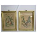 Antique Prints, The Buffoon,Bird Nesting