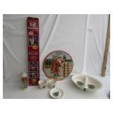 Spode Christmas Cups,Cuthbertson Dish,Bow Maker
