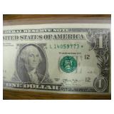 $1 2013 Star Note Ser# L14059779*