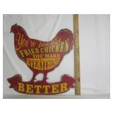 Metal Chiken Sign