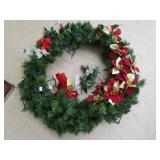 Lighted Christmas Wreath 29'R