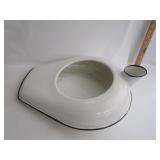 Antique Enamel Bed Pan