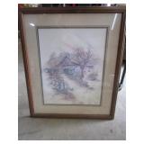 Signed Framed Barn Print 24'x28'
