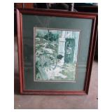 Carolyn Blish Signed Print Old Wagon 17'x19.5'