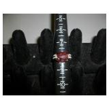 Unmarked Size 8 Ring w/Stones