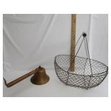 Vintage Wire Basket W/Bell