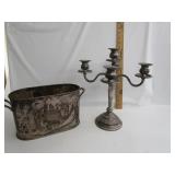 Silver Plate Candle Holder,Wine Holder?