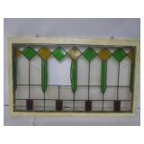 Stained Glass Window One Pane Missing 24.5'x41'