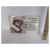 General Patton metal Sign
