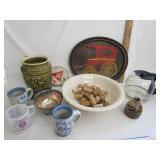 Vintage Items Wash Basin Bowl,Corks
