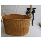 Large Basket W/Metal Candle Holders