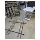 Bar Stool,Metal Baskets,Press,Fold Up Alum Table