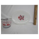 Vtg Fire King Platter W/16oz Measure Cup