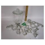 Vtg Storage Jar W/Cookie Cutters