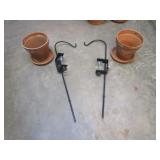 Plant Hangers W/2 Terra Cotta Pots