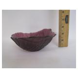 Purple Frosted Glass Dish