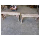 Old Wood Benches
