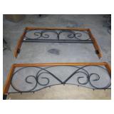 Wood And Metal Bed W/Rails 78"