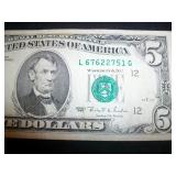 $5 1995 Ser# L67622751G