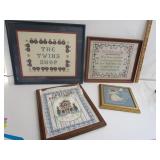 Vtg Needlepoint Pictures