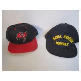 Lee Roy Selmon Signed Bucs Hat,Naval Hat