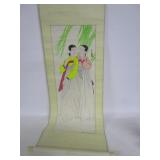 Oriental Print On Scroll