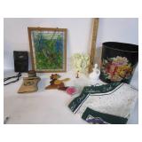 Stained Glass Hanger,Metal Trash Can