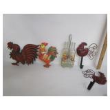 Rooster Decor,Wall Hanger,Oil&Vinegar Bottles
