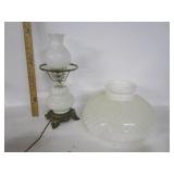 Vintage Electric Hobknob Milkglass Lamp