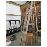 Vtg Ladder Is Broken Good For The Wood,Bar Stool