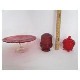 Stars And Bars Ruby Red Flash Glass Fairy Lamp Stars And Bars Ruby Red Flash Glass Fairy Lamp